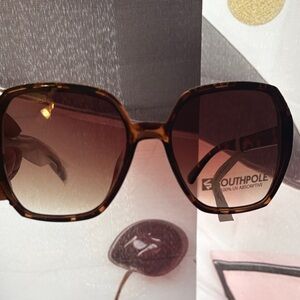 South Pole Tortoise Shell Sunglasses with Crystal Trim